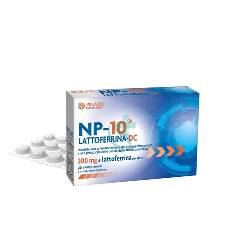 Polaris Farmaceutici Linea Antinfluenzali NP 10 Lattoferrina - DC 20 compresse